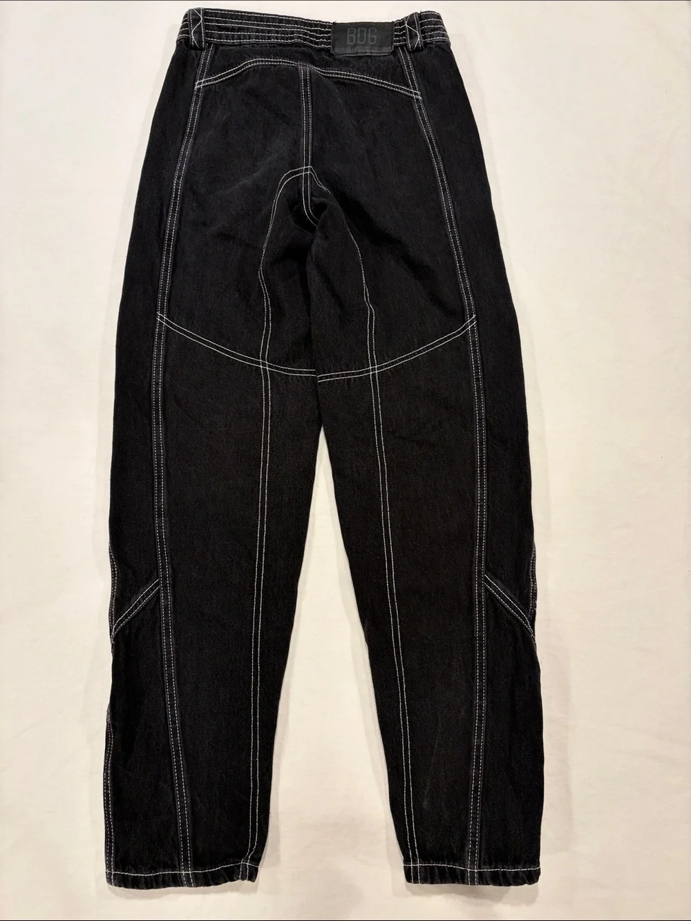 BDG Black Pants with White Contrast Stitching Detail